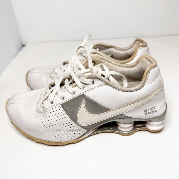 Nike Womens Shox NZ 317549-112‎ White Silver Athletic Running Shoes Size US 7 - Picture 4 of 4